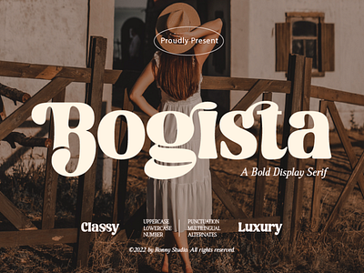 Bogista - A Bold Display Serif logo font