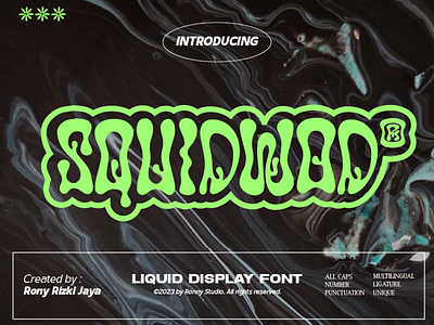 Squidwod - Liquid Display Font stylish font