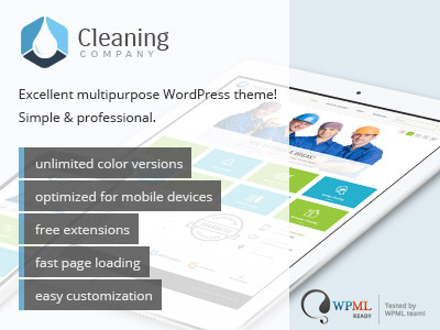 PE Cleaning Company - multipurpose services WordPress theme multipurpose site services small company wpml