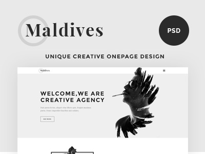 Maldives - Creative Agency OnePage PSD Template by PixelEmu for Monster ...