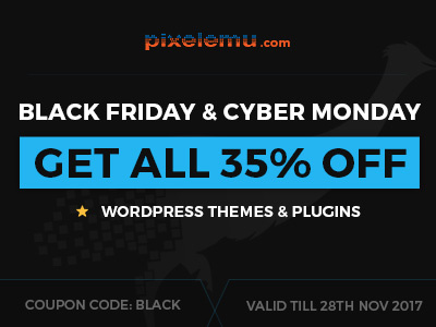 Black Friday WordPress themes sale is running. black friday design web website wordpress