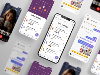 Meeting App animation app cuberto event group hire me hireme hocainsali icons ios management meeting minimal app design mobile pakistan team usability user experience userinterface zoom app