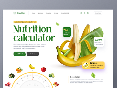 Nutrition Calculator Landing Page