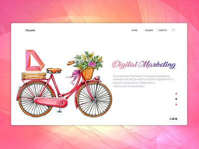 Digital Marketing application creative cycle digital agency digital marketing email marketing flowers illustration inspiration ui vector web design