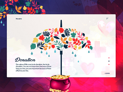 Charity Web Design charity colors community do good donation give back illustration landing layout lights ui ux web design