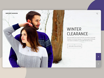 Winter Collection Web Design clean clothes creative web design landing marketing minimal ui ux web design website winter