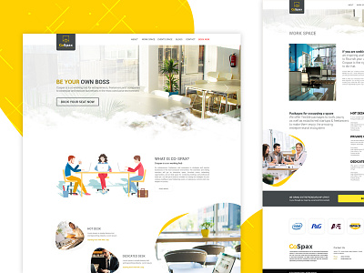 Cospax blue challenge clean coworking creative web design design for sale minimalistic visual design web webdesign