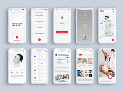 Have Fidia Have Beauty Mobile App android app applicaiton ar augmented reality beauty app dubai icon illustration ios app landing page menu minimalistic design mobile motion resturant tablet tourists transition uiuxdesign ux