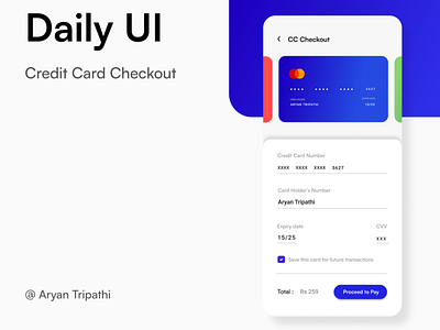 Daily UI | Credit Card Checkout screen
