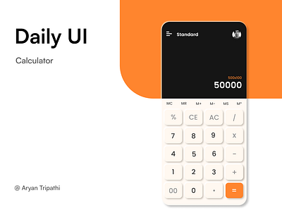 Daily UI | Calculator screen | Neumorphism 100daysui daily ui challenge dailyui neumorphism ui ux
