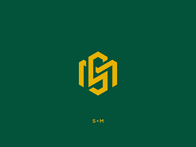 SM monogram logo concept 3d animation apparel branding design illustration logo ui ux vector