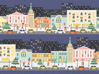 NEW YEAR PATTERN FOR TATLER RUSSIA DEVOTED TO MOSCOW christmas illustration flat illustration illustration illustrator usa magazine illustration new year illustration pattern illustration photoshop illustration иллюстратор москва иллюстрация новый год