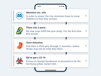 We've got a 23-19 – Toast notifications – COVID-19 alert auto layout cda covid19 dashboard figma freebie iphone monsters inc notifications social distance stayhome toast toxic ui