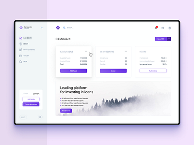 Investing Dashboard Concept