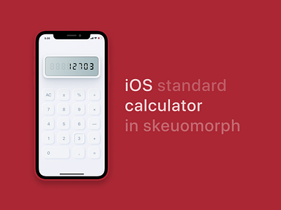 iOS standart calculator – Mobile app concept