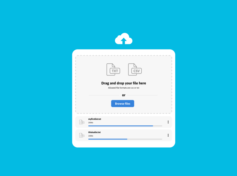 #dailyUI - day 31 File upload by Alberto L. on Dribbble
