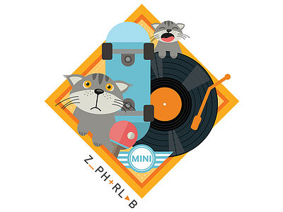 Illustration for the hoody cat illustration illustrator label logo sketch