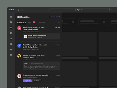 Notification - Dark UI