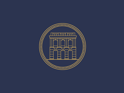 Logo Process3 blue building design gold graphics house logo process