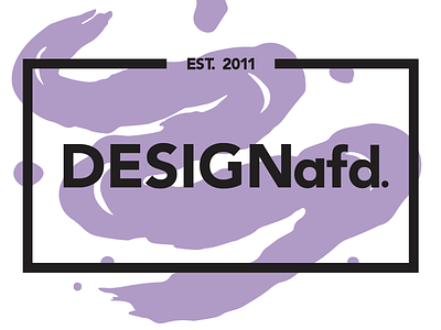 DESIGNafd. new logo, color variation #2 brush logo logo design purple