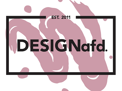 DESIGNafd. new logo, color variation #3 brush logo logo design red