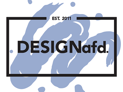 DESIGNafd. new logo, color variation #4 blue brush logo logo design