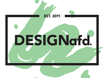DESIGNafd. new logo, color variation #5 brush green logo logo design