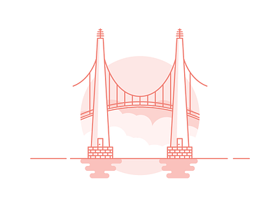 Weekly challenge: #8 Bridges 7 days to create 7daystocreate bridge challenge colors flat icon illustration logo shadows