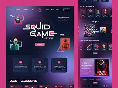 Squid Game Landing Page Design