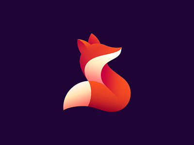 Fox Mark 3D Gradient Logo Design by Renexcode on Dribbble