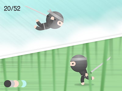 Ninja action character ninja ninjas running sketch sword vector
