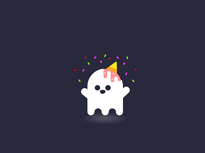 B-day Ghost birthday ghost happy happy birthday vector