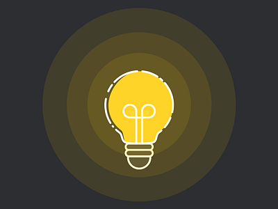 Bright Idea icon lightbulb line vector