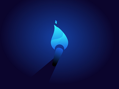 Blue torch dark vector