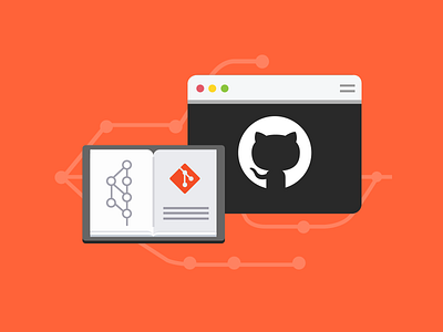 Git and Github code develop git github icon illustration programming ui web