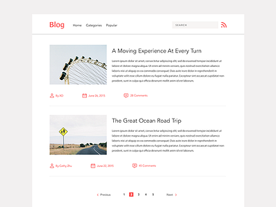 Blog design article blog flat icon landing page search simple tag ui web website