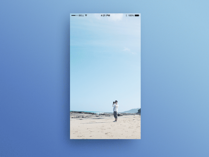 Photographer App Login Screen