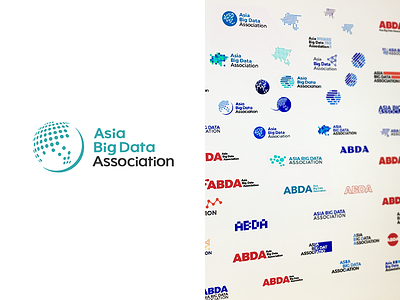 Asia Big Data Association logo design process asia association bigdata brand branding data design icon logo process