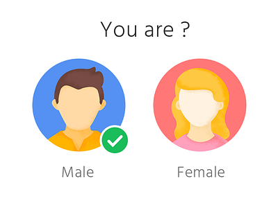 Gender select avater boy choose female gender girl male people profile