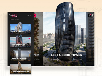 Tower magazine | UI CONCEPT architecture design tower ui uidesign ux ux ui uxdesign webdesign website