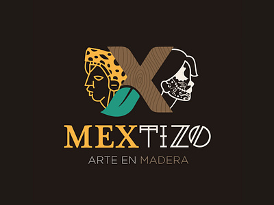 MEXTIZO wood artist | LOGO DESIGN artwork brand identity branding branding design business card businesscard catrina design logo logo design logotype maya typography vector wood