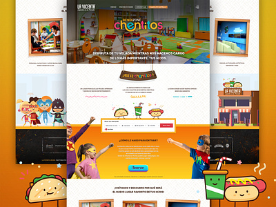 Restaurant Kid zone Landing | UI DESIGN children gaming kids landingpage play restaurant ui ux web webdesign website