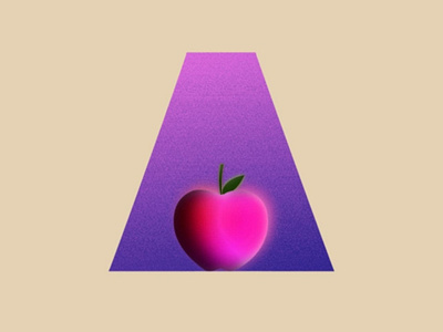 A for APPLE 36daysoftype aftereffects alphabets animation neon series type