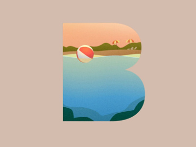 B for Beach 36daysoftype afteereffects aftereffects graphicdesign illustration logo shapes type