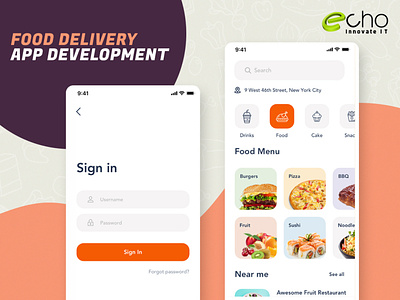 Food Delivery App Development branding business food delivery startup ui ux