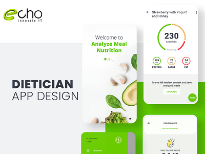 Dietician App Design and Development app development fitness app for health calorie counter app design diet app development fitness app design fitness app development mobile app development