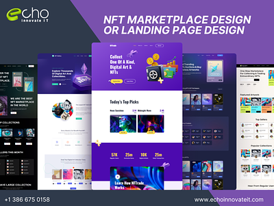 NFT Marketplace Design Or Landing page design app development mobile app development nft marketplace design