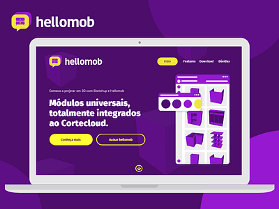 Landing page hellomob design illustrations landing page ui user experience user interface ux