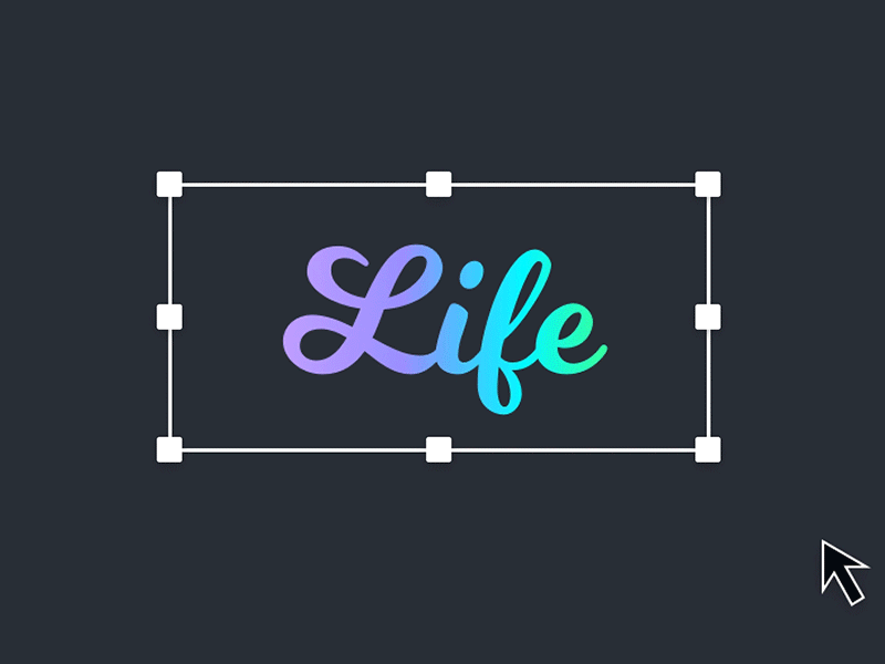 Struggling to make life bigger animation gradient illustration