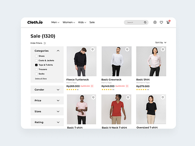 E-commerce Product Filtering Page branding design ecommerce ui ux